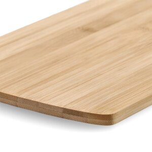 Zeller Schneidebrett Servieren Platte mit Griff Kochen Küche Buffet Holz Bambus natur 40x20 cm 25181