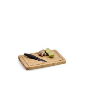 Zeller Schneidebrett Servieren Platte Kochen Küche Holz Bambus natur 32x22 cm