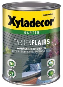 Xyladecor Gardenflairs Set Sand Grau 1 l Holzschutz Dauer Lasur