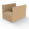 10x Versandkarton Verpacken Sicherheitsverschluss Außenmaß 350x250x100 mm einwellig
