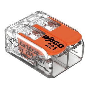 100x WAGO Klemmen 221-412 Verbindungsklemmen mit Hebel...