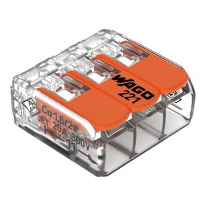 50x WAGO Klemmen 221-413 Verbindungsklemmen mit Hebel...