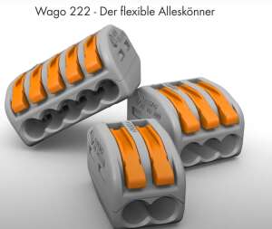 50x WAGO Klemmen 222-412 Verbindungsklemme mit Hebel...