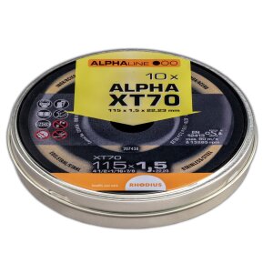 10x RHODIUS XT70 Trennscheibe für Winkelschleifer Flex Ø 115 x 1,5 mm
