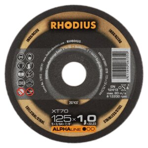 10x RHODIUS XT70 Trennscheibe für Winkelschleifer...