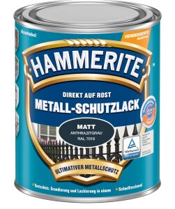 Hammerite Metallschutzlack matt 3in1 Direkt auf Rost alle Farben 250 ml