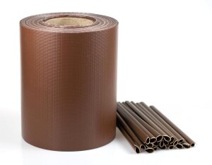 Sichtschutzstreifen Zaunblende Sonnen-/Windschutz 19 cm x 35 m braun