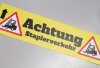 Bodenaufkleber Achtung Staplerverkehr Bodenmarkierung überfahrbar ca. 30x8 cm