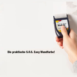 3x Molto SOS Easy Wandfarbe Farbroller weiß matt 30 ml und Schwamm