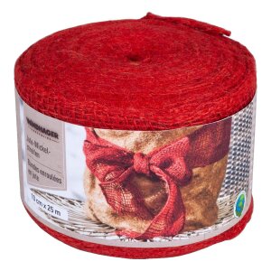 2 x 25 m Windhager Juteband Wickelstreifen Baumschutz Breite 10 cm rot