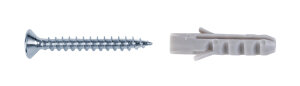ALBERTS Schrauben und Dübel Set 10 St. 25x3x3 mm Ø 3 mm jedes Finish