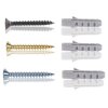 ALBERTS Schrauben und Dübel Set 10 St. 25x3x3 mm Ø 3 mm jedes Finish