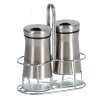 Zeller Salz-/Pfefferstreuer-Set Glas/Edelstahl 12x6x16 cm