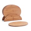 Zeller Brettchenständer-Set 7-teilig Bambus 24x8x19 cm
