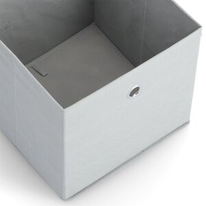 Zeller Aufbewahrungsbox Vlies Hellgrau 28x28x28 cm