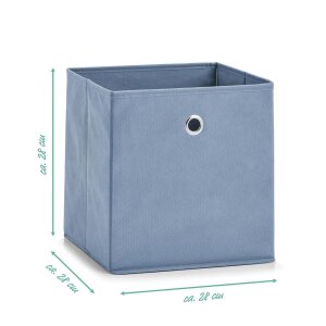 Zeller Aufbewahrungsbox Vlies Rauchblau 28x28x28 cm