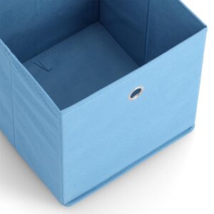 Zeller Aufbewahrungsbox Vlies Rauchblau 28x28x28 cm