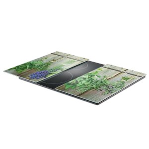 Zeller Herdabdeck-/Schneideplatten-Set Kräuter...