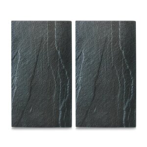 Zeller Herdabdeck-/Schneideplatten-Set Schiefer 30x52 cm