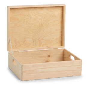 Zeller Allzweckkiste mit Deckel Nadelholz 40x30x14 cm