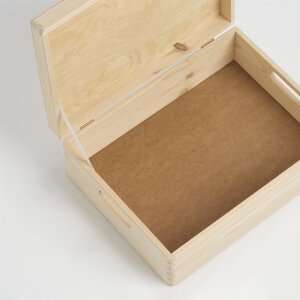 Zeller Allzweckkiste mit Deckel Nadelholz 40x30x14 cm