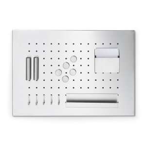 Zeller Memoboard mit Utensilien Edelstahl 50x35  cm