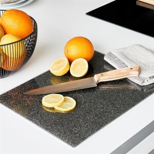 Zeller Glasschneideplatte "Granit" Anthrazit 40x30 cm