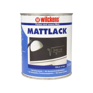 Wilckens Mattlack Tafellack Schwarz matt 750ml Kreide...