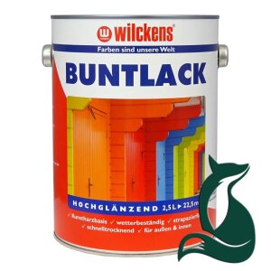 Wilckens Buntlack RAL6005 Moosgrün hochglänzend 2,5l wetterfest glanzbeständig