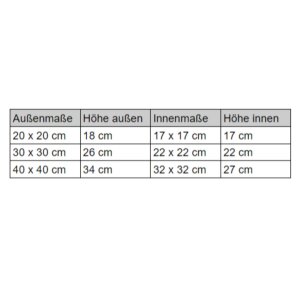 Geli Pflanztopf Kubus quadrat 30x30x26 cm anthrazit Pflanzkübel Pflanzgefäß