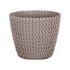 FarbenFux Übertopf Sevilla ⌀ 13 cm Mocca (hellbraun) Blumentopf