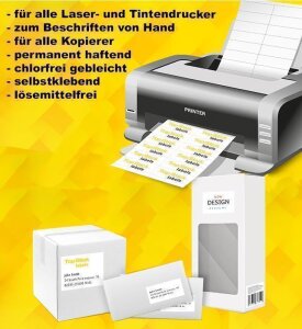 XXL Großpackung 1000 Blatt - TopStick Nr. 8775 Klebeetiketten Label 1000 Blatt A4 Blanko 99,1x139 mm