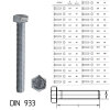 Sechskantschrauben 8.8 Vollgewinde DIN 933 verzinkt M10 x 30 mm / 10 Stück