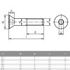 Senkschrauben mit Innensechskant 8.8 DIN 7991 verzinkt M4 x 40 mm / 10 Stück