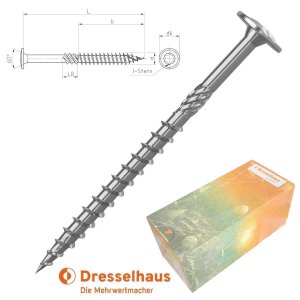 JD Plus Holzbauschrauben Teilgewinde T30...