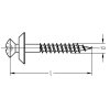 100x Spenglerschrauben 4,5x55 mm A2 Kreuzschlitz mit Dichtscheibe d = 15 mm