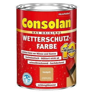 Consolan Wetterschutzfarbe 750 ml Sandgelb Deckend...