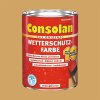 Consolan Wetterschutzfarbe 750 ml Sandgelb Deckend Holzschutz Außen
