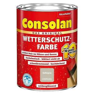 Consolan Wetterschutzfarbe 750 ml Delfingrau Deckend...