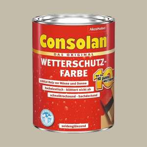 Consolan Wetterschutzfarbe 750 ml Delfingrau Deckend...