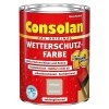 Consolan Wetterschutzfarbe 750 ml Delfingrau Deckend Holzschutz Außen