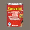 Consolan Wetterschutzfarbe 750 ml Steingrau Deckend Holzschutz Außen