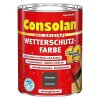 Consolan Wetterschutzfarbe 750 ml Galeriegrau Deckend Holzschutz Außen
