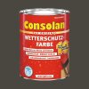 Consolan Wetterschutzfarbe 750 ml Galeriegrau Deckend Holzschutz Außen