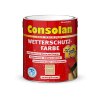 Consolan Wetterschutzfarbe Set 750 ml Sandgelb Holzfarbe Dauerschutz Deckend