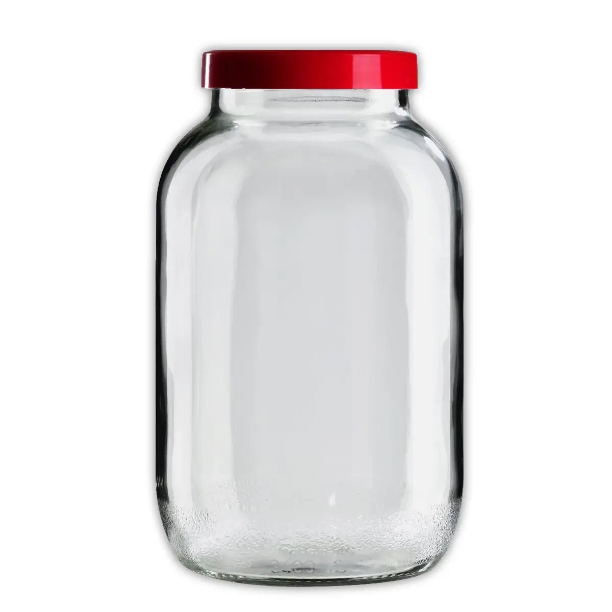 XXL Schraubglas 3400 ml mit rotem Twist-Off Deckel