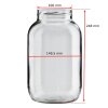 8x XXL Schraubglas 3400 ml mit rotem Twist-Off Deckel Einmachglas Vorratsglas