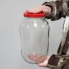 8x XXL Schraubglas 3400 ml mit rotem Twist-Off Deckel Einmachglas Vorratsglas