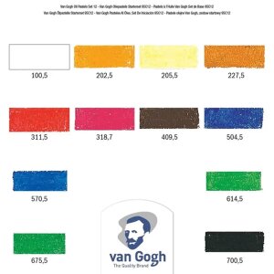 Van Gogh Ölpastellkreide Starter-Set 12 Farben  ideal für Einsteiger