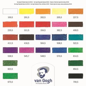 Van Gogh Ölpastellkreide Basis-Set 24 Farben  perfekte Farbauswahl